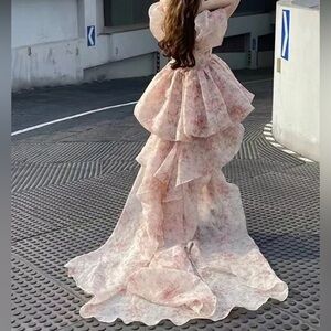Ballon floral baby pink dreamy dress Size 0 XS-S